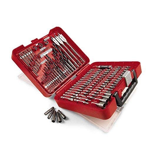 Craftsman 100-pc Accessory Kit. This Mechanics Tool Set Includes A Variety Of Professional Tools Like Phillips, Driving, Flat, Screwdriver And Drilling Bits, Universal Joint, Hex Key & Drill Stops