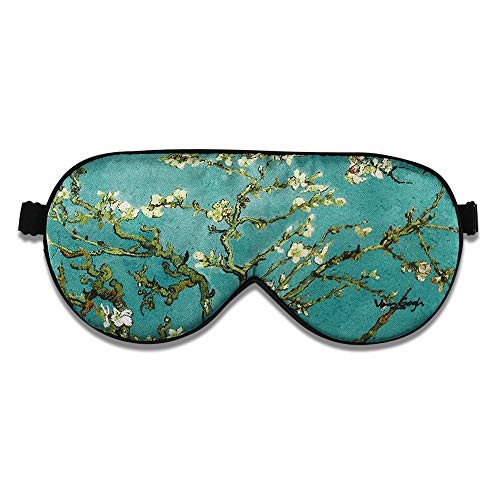 Alaska Bear Natural Silk Sleep Mask, Blindfold, Super Smooth Eye Mask (Almond Blossom)