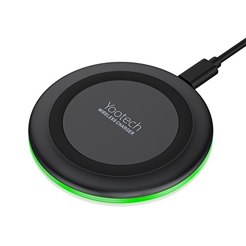 Yootech Wireless Charger Qi-Certified 7.5W Wireless Charging Compatible with iPhone XS MAX/XR/XS/X/8/8 Plus,10W Compatible Galaxy S10/S10 Plus/S10E/S9,5W All Qi-Enabled Phones(No AC Adapter)