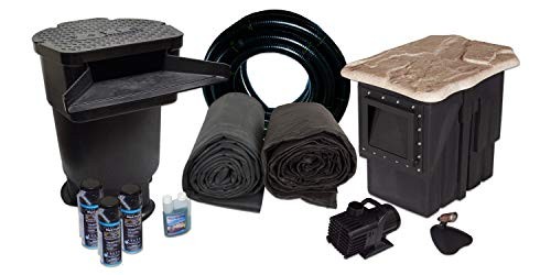 Half Off Ponds - LH4-5200 Complete PRO Water Garden & Pond Kit with 20' x 20' EPDM Liner, 22" Waterfall, Skimmer and Submersible Pump