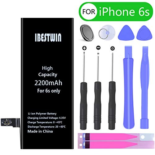 Battery for iPhone 6s, IBESTWIN 2200mAh High Capacity Battery Replacement for iPhone 6s with Full Remove Tool Kit and Adhesive-36 Months Warranty (Only for iPhone 6s)