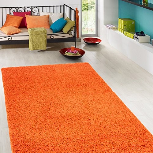 Ottomanson SHG2761-8X10 Collection shag Area Rug, 7'10" x 9'10", Orange