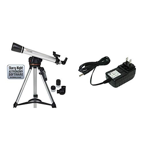 Celestron 60LCM Computerized Telescope (Black) with Celestron 18778 AC Adapter (Black)