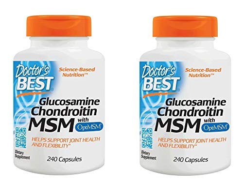 Doctor's Best, (2 Pack) Glucosamine Chondroitin MSM with OptiMSM, 240 Veggie Caps