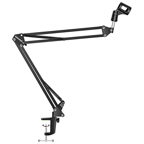 NEEWER Adjustable Microphone Suspension Boom Scissor Arm Stand, Max Load 1 KG Compact Mic Stand Made of Durable Steel for Radio Broadcasting Studio, Voice-Over Sound Studio, Stages, and TV Stations