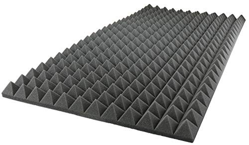 Foamily Acoustic Foam Sound Absorption Pyramid Studio Treatment Wall Panel, 48" X 24" X 2"