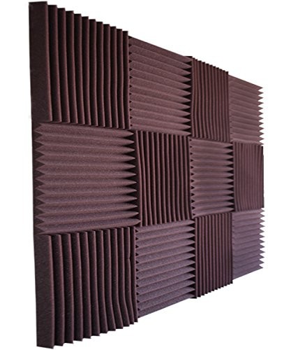 Foamily 12 Pack- All Burgundy Acoustic Panels Studio Foam Wedges 1" X 12" X 12"