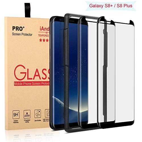 [2-PACK] Galaxy S8 Plus Screen Protector Glass [Easy Installation Tray], iAnder 3D Curved [Tempered Glass] Screen Protector for Galaxy S8 Plus S8+ [Case Friendly]