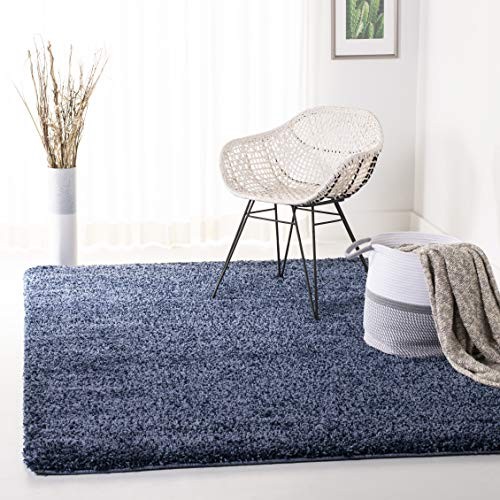 Safavieh California Premium Shag Collection SG151-7070 Navy Area Rug (4' x 6')