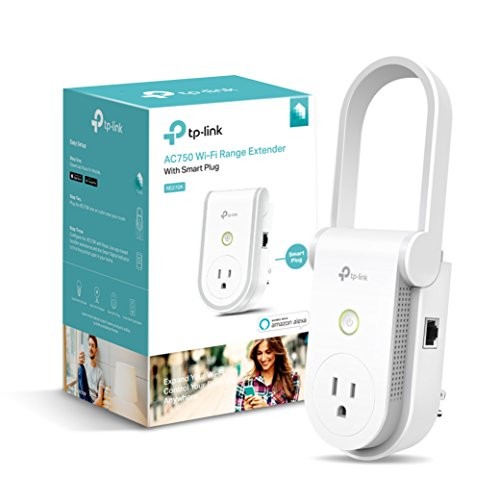 Kasa AC750 Wi-Fi Range Extender Smart Plug by TP-Link - Fast AC750 Wi-Fi Extender/Repeater with Built-In Smart Plug, No Hub Required, Works With Alexa and Google Assistant (RE270K)