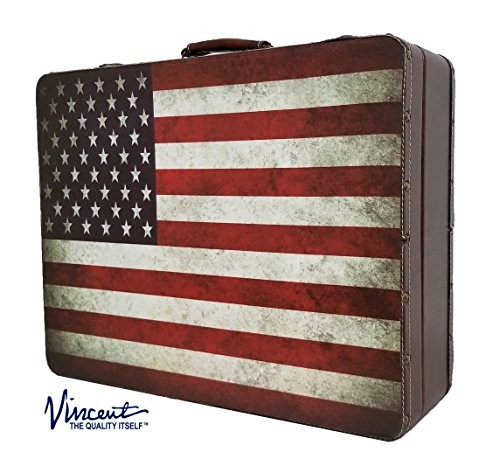 Vincent Master Case Travel Stylist Barber Case Nostalgic Series (American Flag)
