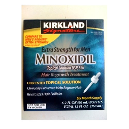 6 Months Kirkland Minoxidil 5% Extra Strength Topical Solution Regrowth for Men