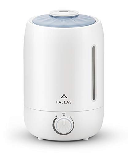 Pallas 2019 Humidifier - 5L Cool Mist Ultrasonic Humidifier for Bedroom, Baby, Home, Vaporizer for Large Room with Adjustable Mist Knob 360 Rotatable Mist Outlet