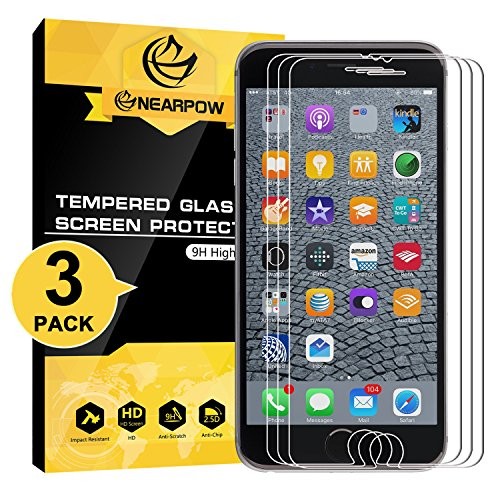 [3 Pack] iPhone 6S Plus / 6 Plus 5.5" Screen Protector, Nearpow® [3D Touch Compatible - Tempered Glass] Screen Protector with [9H Hardness] [Crystal Clear] [Bubble-Free Installation] [Scratch Resist]