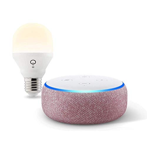 Echo Dot (3rd Gen) Plum Bundle with LIFX Wi-Fi Smart Light Bulb