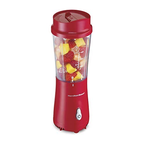 Hamilton Beach Personal Smoothie Blender with 14 oz Travel Cup and Lid, Red 51101RV