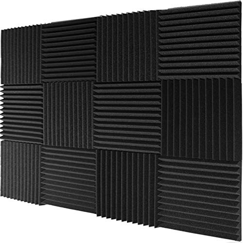 Mybecca 12 Pack- Acoustic Panels Studio Foam Wedges 1" X 12" X 12"