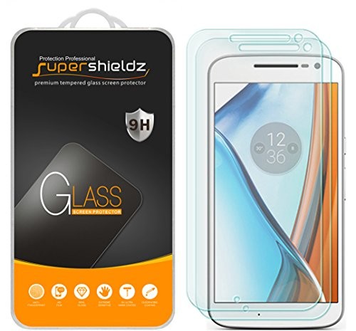 [2-Pack] Supershieldz for Motorola Moto G4 / Moto G (4th Generation) Tempered Glass Screen Protector, Anti-Scratch, Anti-Fingerprint, Bubble Free, Lifetime Replacement