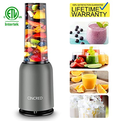 Updated 2019 Version Professional Personal Countertop Blender for Milkshake, Fruit Vegetables Drinks, Ice, Small Mini Portable Single Food Bullet Blenders Processor Shake Mixer Maker with Cup for Home Kitchen,15 Ounce