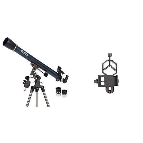 Celestron 21062 AstroMaster 70 EQ Refractor Telescope with Basic Smartphone Adapter 1.25" Capture Your Discoveries