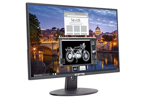 Sceptre E225W-19203R 22" Ultra Thin 75Hz 1080p LED Monitor 2x HDMI VGA Build-in Speakers, Machine Black