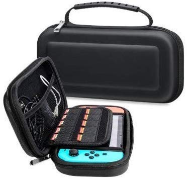 Orzly Carry Case Compatible With Nintendo Switch - BLACK Protective Hard Portable Travel Carry Case Shell Pouch for Nintendo Switch Console & Accessories