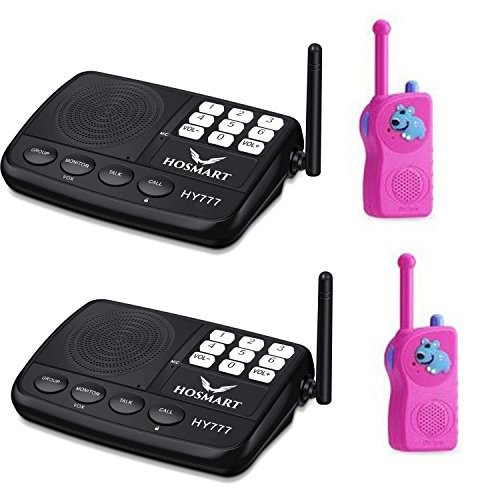 Wireless Intercom System Hosmart 1/2 Mile Long Range 7-Channel Security Wireless Intercom System for Home or Office (Intercoms+walkie Talkie)