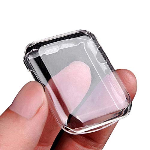 Julk Series 3 38mm Case for Apple Watch Screen Protector, iWatch Overall Protective Case TPU HD Clear Ultra-Thin Cover for Apple Watch Series 3 (38mm)(2-Pack)