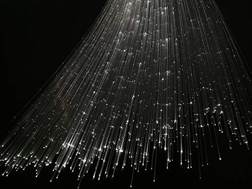 Huaxi Sparkle Flash Point Fiber Optic Cable 200 Strands 0.03in(0.75mm) 6.5ft(2m) for LED Fiber Optic Sensory Light Curtain Waterfall Light