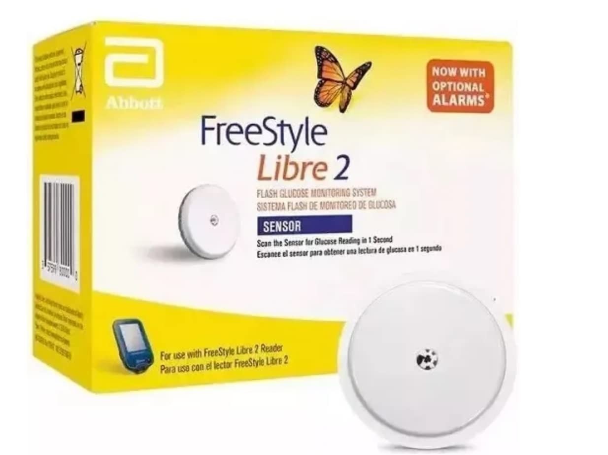 Abbott Freestyle Libre 2 Sensor Pack of 2 for diabetes monitoring CGM for UK, white
