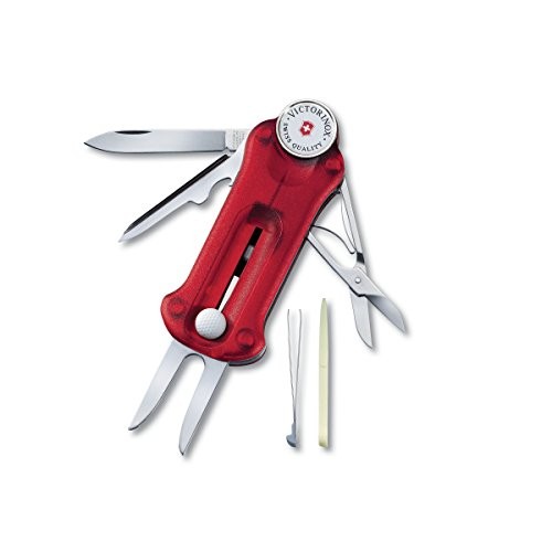 Victorinox Swiss Army GolfTool Pocket Knife with Pouch, Ruby