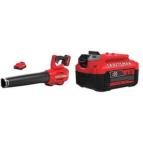 CRAFTSMAN V20 Handheld Blower Kit with Extra 4.0Ah Battery