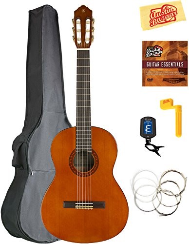 Yamaha CGS103A 3/4-Size Classical Guitar Bundle with Gig Bag, Tuner, Strings, String Winder, Austin Bazaar Instructional DVD, and Polishing Cloth