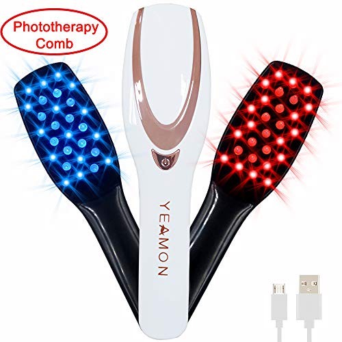 3-IN-1 Phototherapy Scalp Massager Comb for Hair Growth, Anti Hair Loss Head Care Electric Massage Comb Brush with USB Rechargeable, Gift for Women/Men/Friends