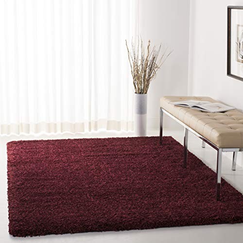 Safavieh California Premium Shag Collection SG151-4242 Maroon Area Rug (4' x 6')