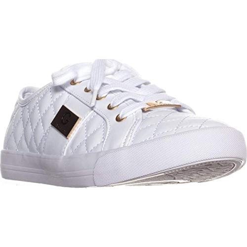 G By Guess Womens Backer2 Low Top Lace Up Fashion Sneakers, White, Size 6.5