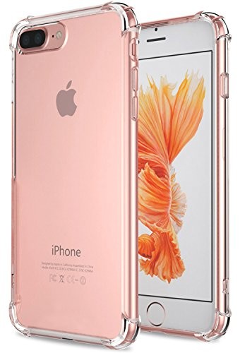 for iPhone 7 Plus Case, for iPhone 8 Plus Case, Matone Crystal Clear Shock Absorption Technology Bumper Soft TPU Cover Case for iPhone 7 Plus (2016)/iPhone 8 Plus (2017) - Clear