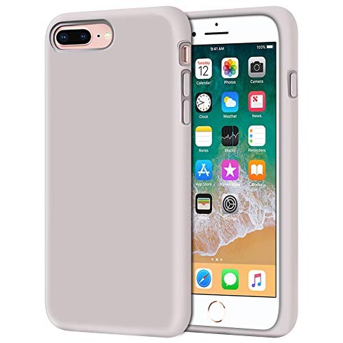 iPhone 8 Plus Case, iPhone 7 Plus Case, Anuck Soft Silicone Gel Rubber Bumper Case Microfiber Lining Hard Shell Shockproof Full-Body Protective Case Cover for iPhone 7 Plus /8 Plus 5.5" - Lavender