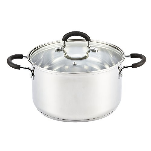 Cook N Home 02418 Stainless Steel Lid 5-Quart Stockpot, 5-Qt, Silver