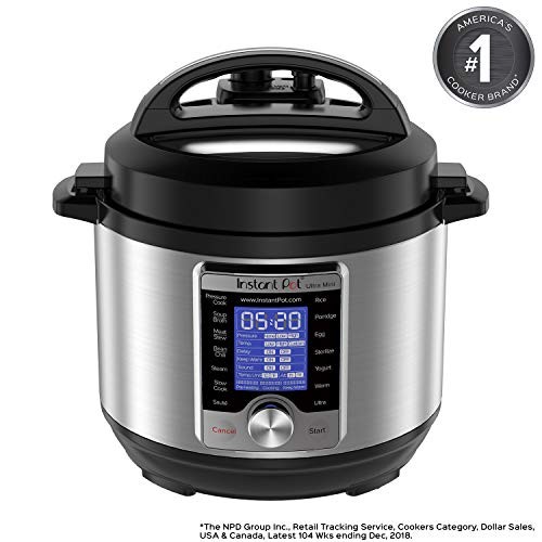 Instant Pot Ultra 3 Qt 10-in-1 Multi- Use Programmable Pressure Cooker, Slow Cooker, Rice Cooker, Yogurt Maker, Cake Maker, Egg Cooker, Sauté, Steamer, Warmer, and Sterilizer