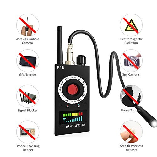 RF Detector & Camera Finder Anti-spy Hidden Camera Bug Sweeper GPS Audio Spy Scanner Radio Wireless Signal Electronic Tracker US Plug