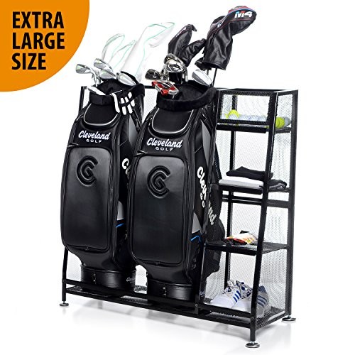 Milliard Golf Organizer - Extra Large Size - Fit 2 Golf Bags and Other Golfing Equipment and Accessories in This Handy Storage Rack - Great Gift Item