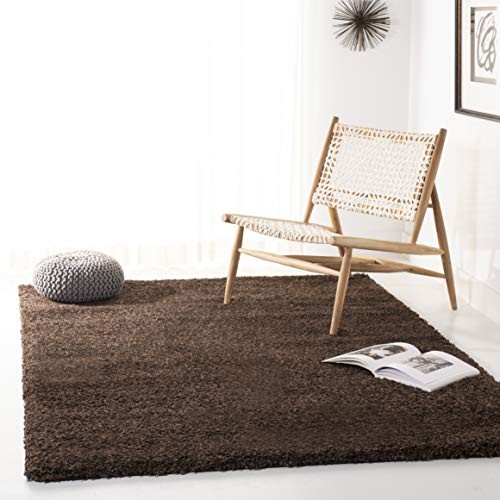 Safavieh California Premium Shag Collection SG151-2727 Brown Square Area Rug (8'6" Square)