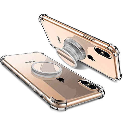 Isuke iPhone Xs Max case with Stand,2019 Stress Relief Anxiety Toys/Mirror/Magnetic Protective Soft TPU Kickstand Case Cover Compatible with iPhone Xs max 6.5''- Clear