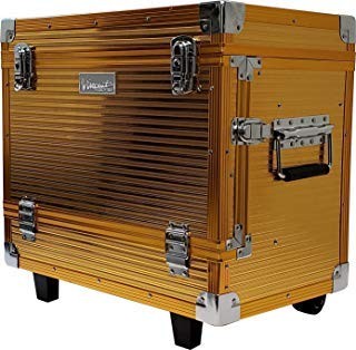 Vincent Master Case Travel Stylist Barber Case (w/Wheels, Gold)