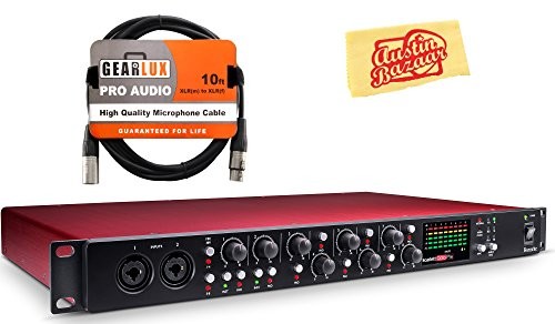 Focusrite Scarlett OctoPre 8-Channel Mic Pre Expansion Bundle with XLR Cable and Austin Bazaar Polishing Cloth