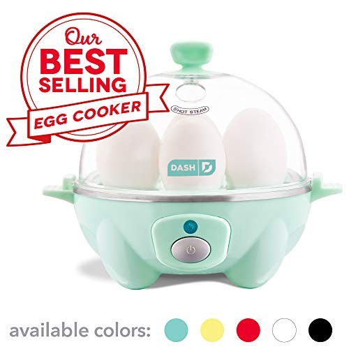 Dash Rapid Egg Cooker: 6 Egg Capacity Electric Egg Cooker for Hard Boiled Eggs, Poached Eggs, Scrambled Eggs, or Omelets with Auto Shut Off Feature - Aqua