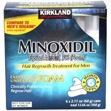 Kirkland Foam Minoxidil 5% Mens Hair Loss Regrowth Generic