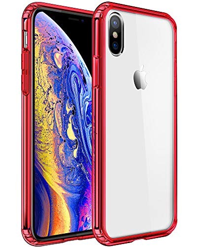 Mkeke Compatible with iPhone Xs Case,iPhone X Case, Anti-Scratch Shock Absorption Cover Case iPhone Xs/X Red