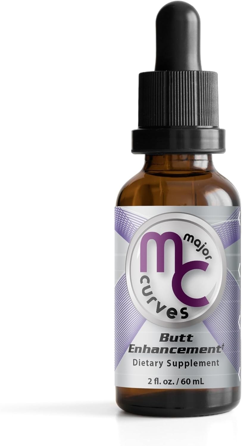 Major Curves Butt Enhancement Drops - Premium Booty Building Supplements, Bigger Butt Pills for Women, Featuring Aguaje and Maca Extract - Fast-Acting Liquid for Fuller, Lifted, Toned Appearance